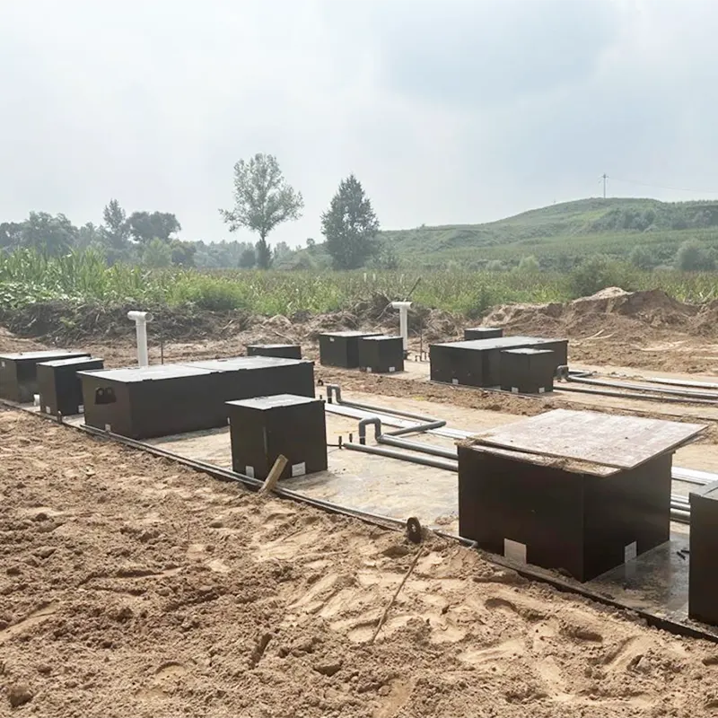 Закопанная крупномасштабная станция централизованной очистки бытовых сточных вод